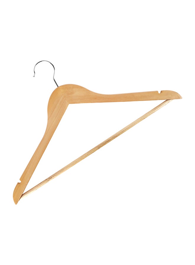 Royalford 3-piece Wooden Cloth Hanger Set-RF12799/ with 360 Degree Rotating Metal Hook, Lightweight, Trendy and Anti-Skid, Perfect for All Kinds of Dresses/ Heavy Duty, Suitable for Wardrobe for Hanging Clothes, Strappy Cloth, T-Shirt, Shirts, Dress/ Brown - Image 2